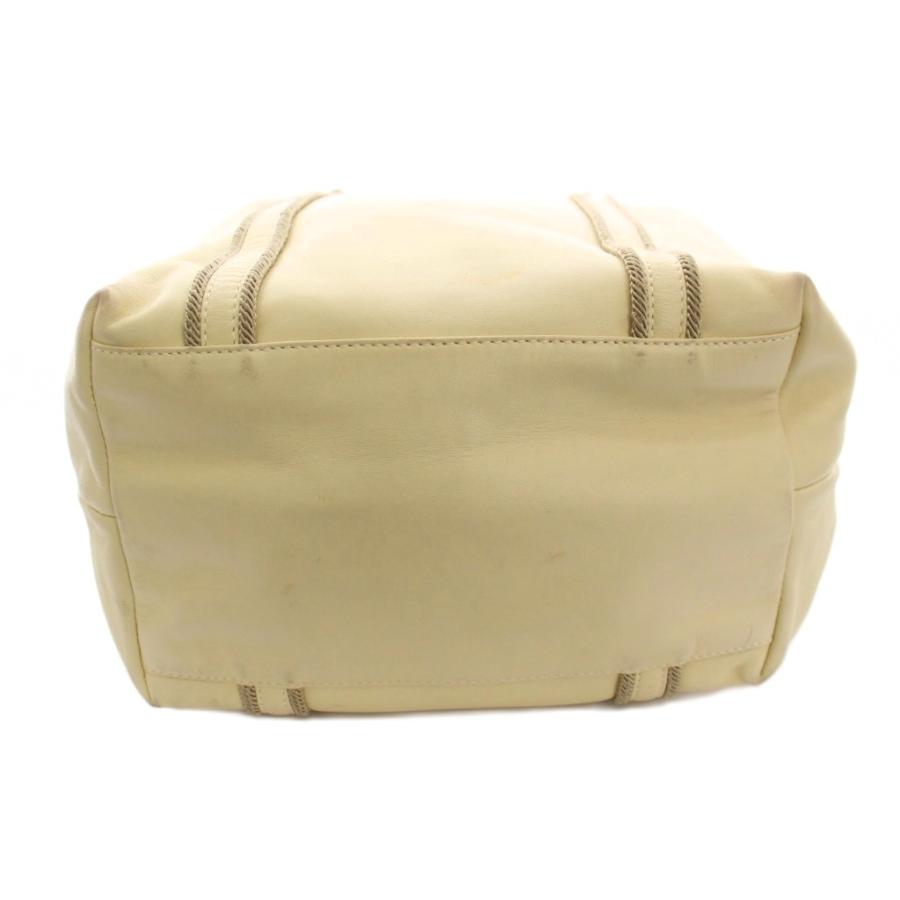 PRADA（プラダ） トートバッグ レザー ハンドバッグ アイボリー