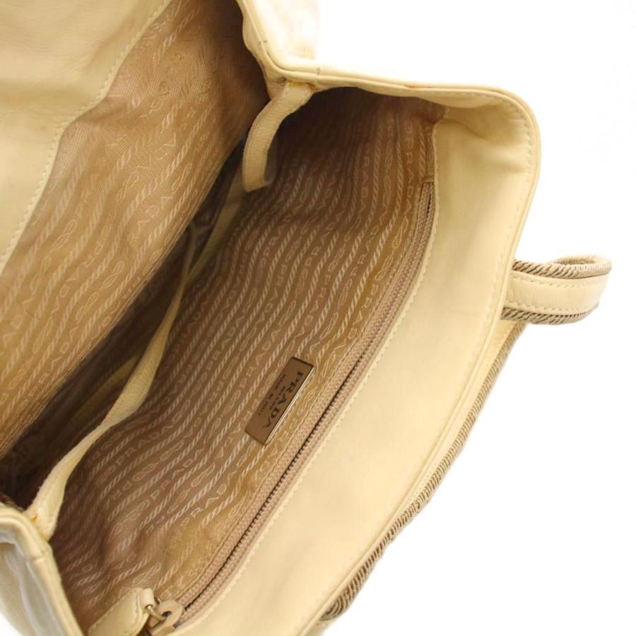 PRADA（プラダ） トートバッグ レザー ハンドバッグ アイボリー