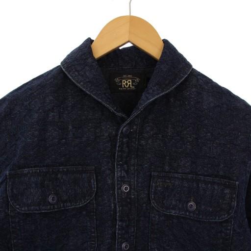 ダブルアールエル RRL ラルフローレン インディゴジャガード ショール