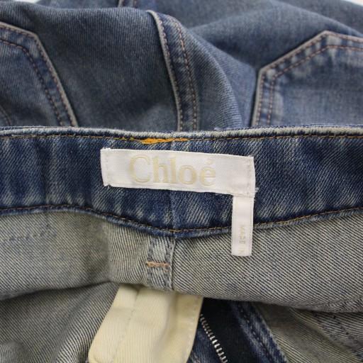Chloe（クロエ） デニムパンツ ジーンズ ジップフライ フリンジ ワン