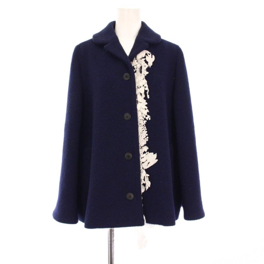 ミナペルホネン　ショートコート ミナペルホネン mina perhonen forest parade テーラードカラー