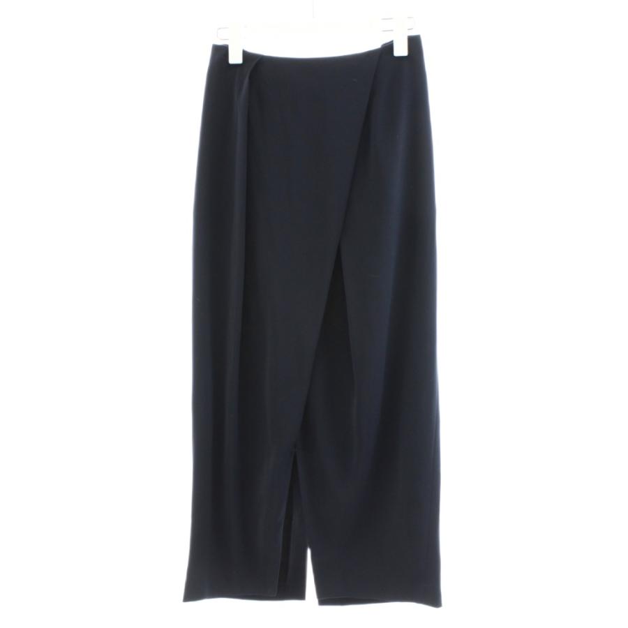 エンフォルド ENFOLD 19AW フレアスカート ミモレ ロング 36 紺