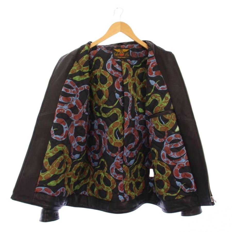 K*i様 CALEE キャリー トラッカージャケット レザージャケット 裏地総柄 K*i様 CALEE キャリー トラッカージャケット レザージャケット 裏地総