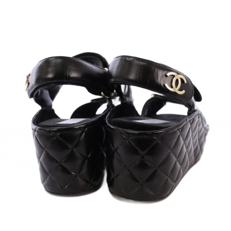 CHANEL（シャネル） サンダル シャイニーカーフスキン ココマーク