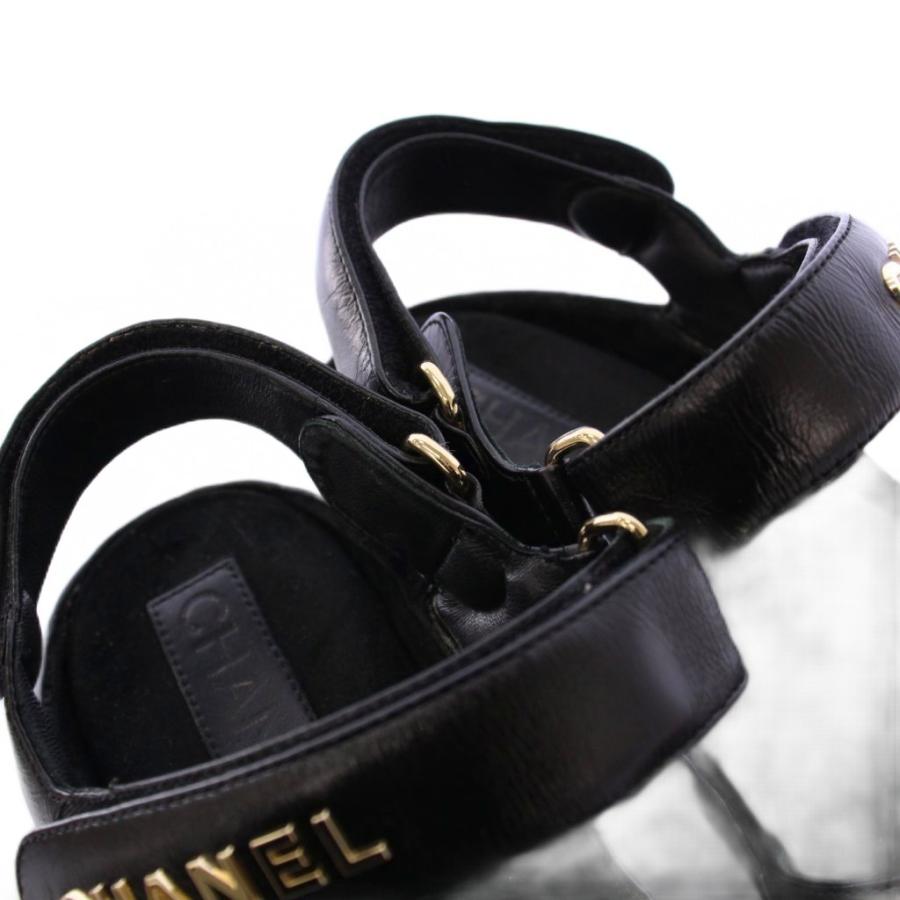 CHANEL（シャネル） サンダル シャイニーカーフスキン ココマーク