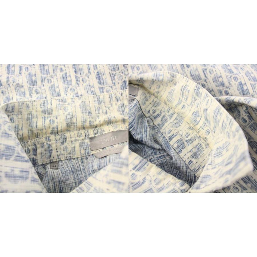 ディオールオム Dior HOMME オブリーク コットン デニムシャツ 長袖 41