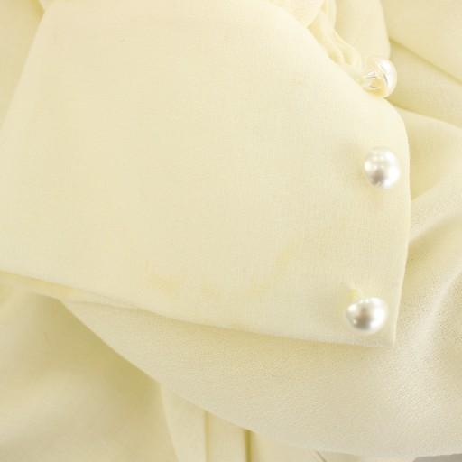 Rene（ルネ） シャツ ブラウス 長袖 フリル フェイクパール スカラップ