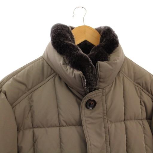 【中古】ムーレー MOORER ダウンジャケット ボンバーダウンジャケット アウター 54 ベージュ SOLERI-KM2 /KH メンズ ムーレー MOORER ダウンジャケット ボンバーダウンジャケット アウター