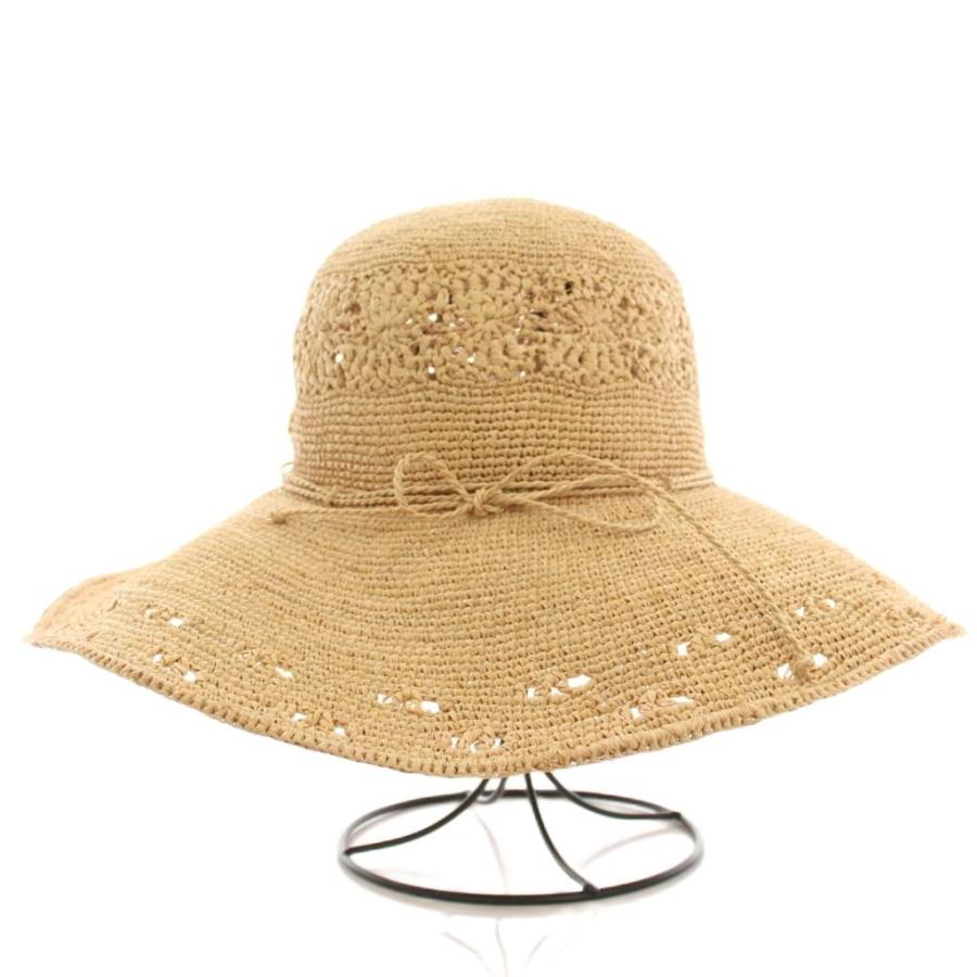 ヘレンカミンスキー ベージュ ストローハット リボン付き ヘレンカミンスキー HELEN KAMINSKI 麦わら帽子 ストローハット