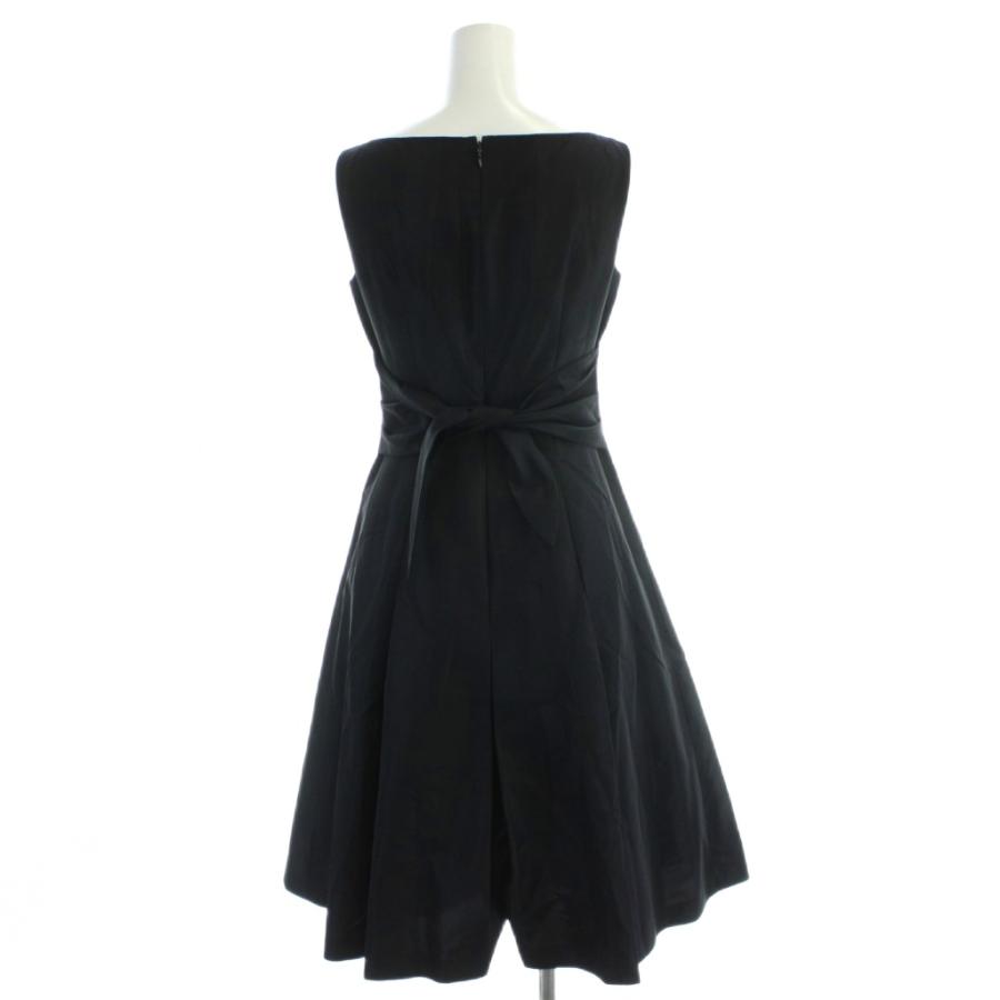 シビラ SYBILLA ワンピース ひざ丈 ノースリーブ S 黒 ブラック /AP 