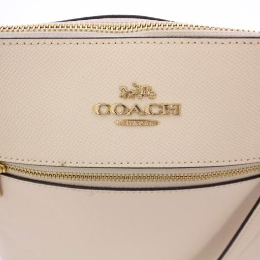 COACH（コーチ） ショルダーバッグ かばん レザー ロゴ 白 ホワイト