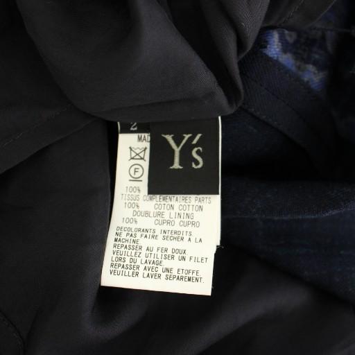 Y's（ワイズ） ヨウジヤマモト ジャンパースカート ロング 花柄 2 紺