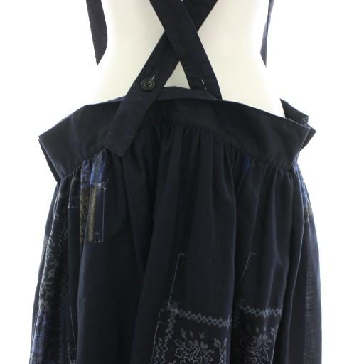 Y's（ワイズ） ヨウジヤマモト ジャンパースカート ロング 花柄 2 紺