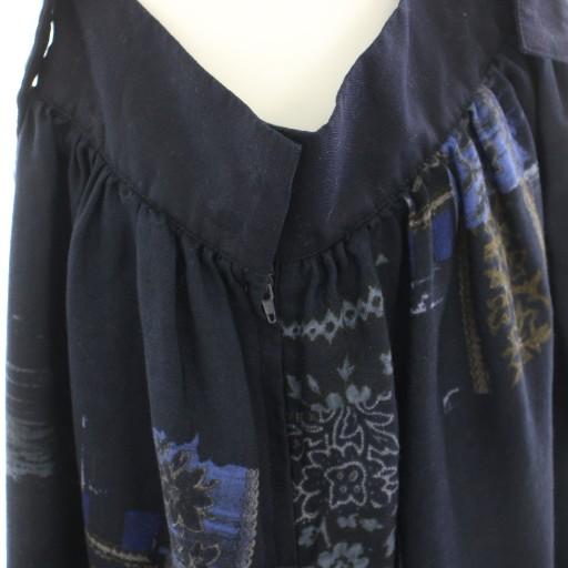 Y's（ワイズ） ヨウジヤマモト ジャンパースカート ロング 花柄 2 紺