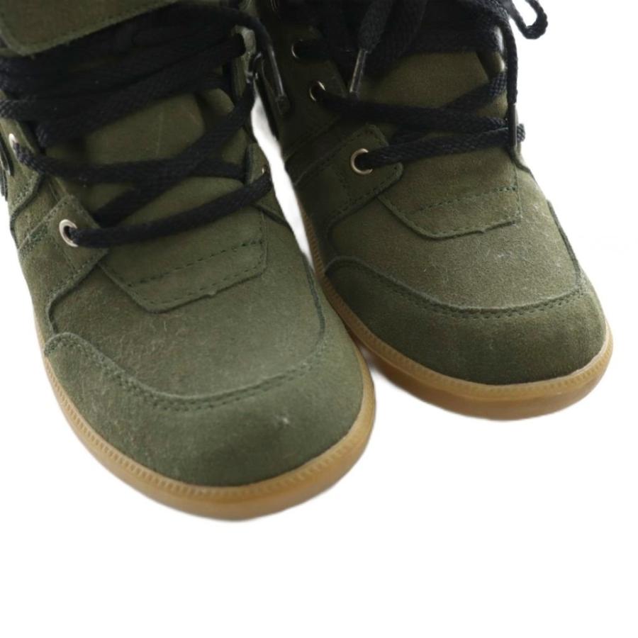 SANGACIO サンガッチョ オリーブ にゅBoots スニーカー 24.5 サンガッチョ Sangacio にゅBoots ハイカットスニーカー US6 24cm