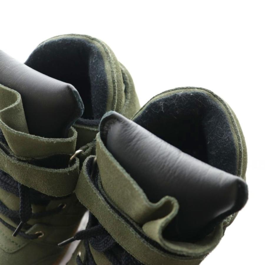 SANGACIO サンガッチョ オリーブ にゅBoots スニーカー 24.5 サンガッチョ Sangacio にゅBoots ハイカットスニーカー US6 24cm