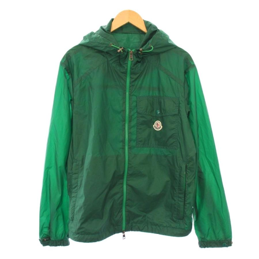 【中古】モンクレール SAMAKAR その他のジャケット ナイロンジャケット アウター ショート丈 フード ロゴ 2 緑 MONCLER（モンクレール） MONCLER SAMAKAR その他のジャケット