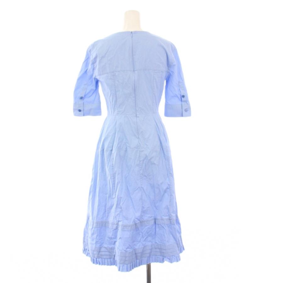 マルニ MARNI 24SS Iris Blue A-Line Midi Dress Aラインミディワンピース 半袖 ロング 38 水色 ABMA1220A0 UTC223 /KH レディースの画像
