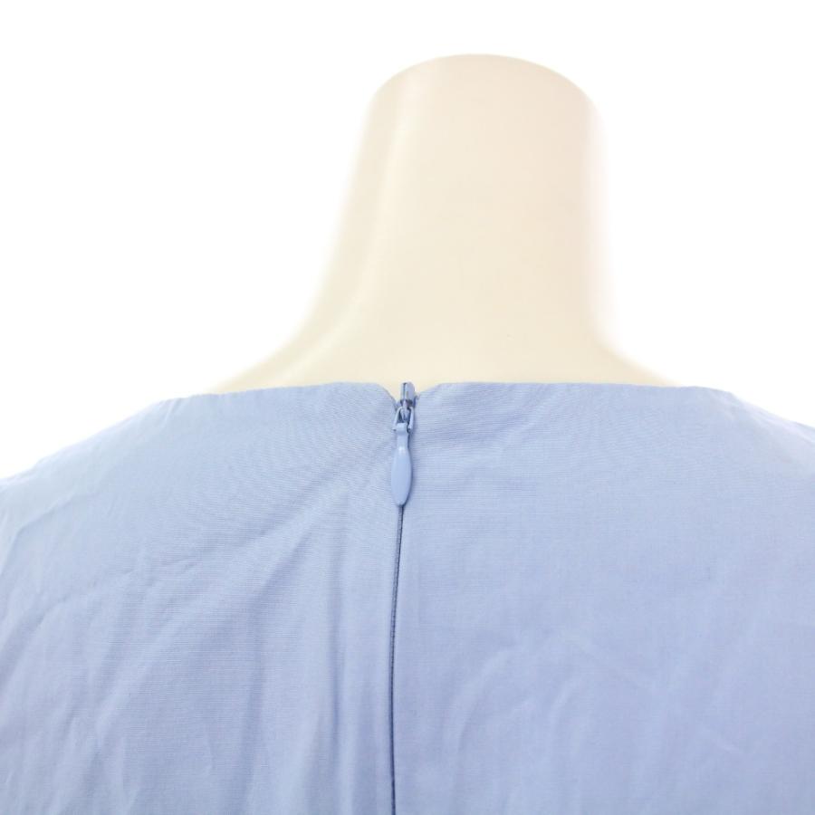 マルニ MARNI 24SS Iris Blue A-Line Midi Dress Aラインミディワンピース 半袖 ロング 38 水色 ABMA1220A0 UTC223 /KH レディースの画像