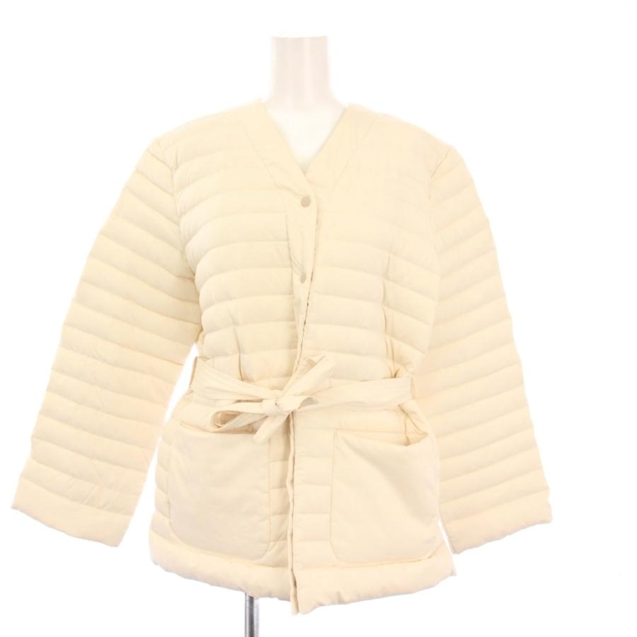 PYRENEX アイボリー ノーカラーダウンジャケット ピレネックス Pyrenex KYOTO PARKA ダウンジャケット ノーカラー