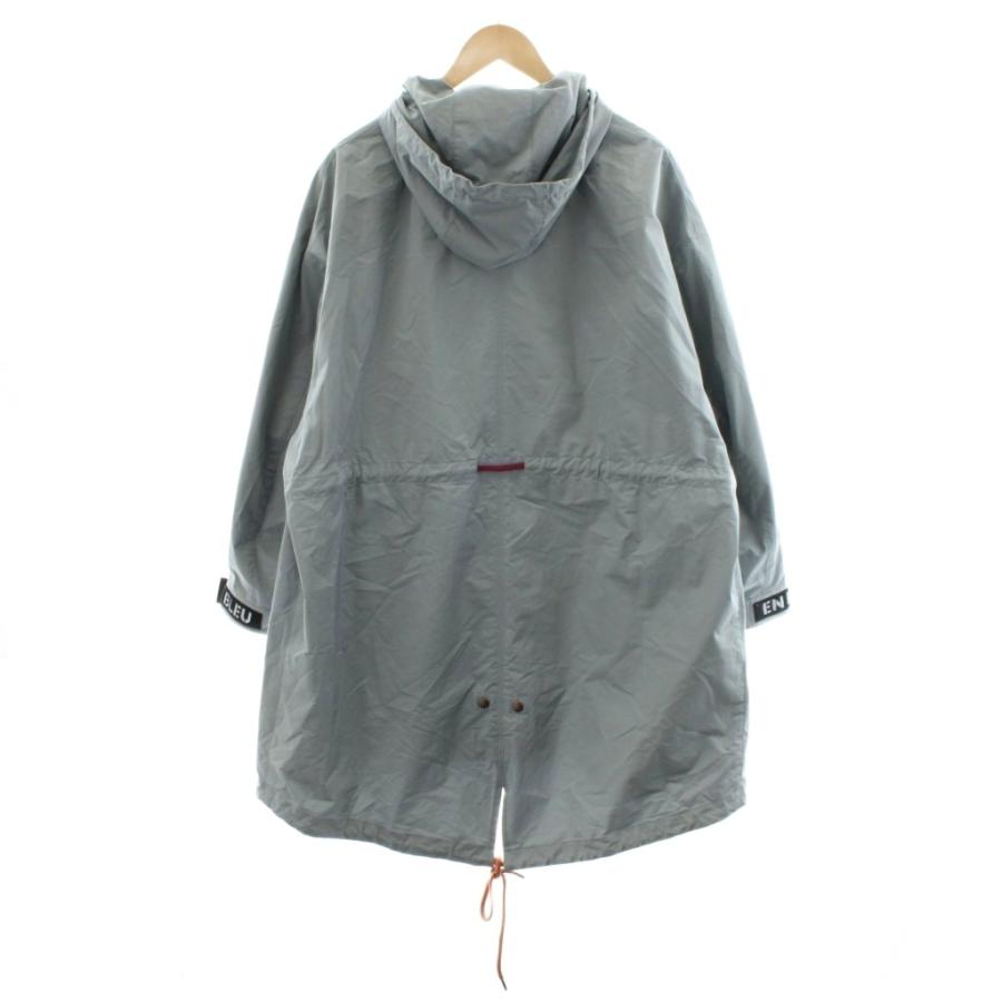 ランバンオンブルー LANVIN en Bleu コート ロング丈 フード ロゴ F