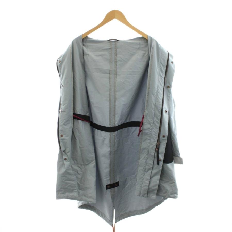 ランバンオンブルー LANVIN en Bleu コート ロング丈 フード ロゴ F