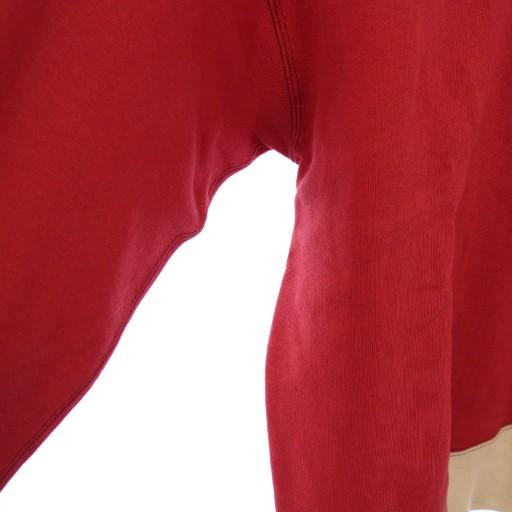 【中古】ウエアハウス Lot 495 RECO SPORTING GOODS スウェット トレーナー 長袖 裏起毛 ロゴ 刺繍 40 赤 ベージュ ウエアハウス 直営店限定 Lot 495 RECO SPORTING GOODS スウェット