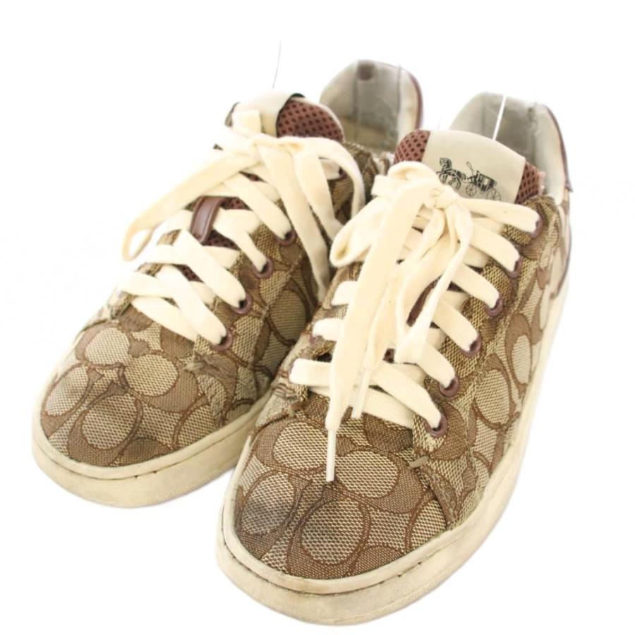 COACH（コーチ） クリップ ロー トップ スニーカー シグネチャー 5B 茶