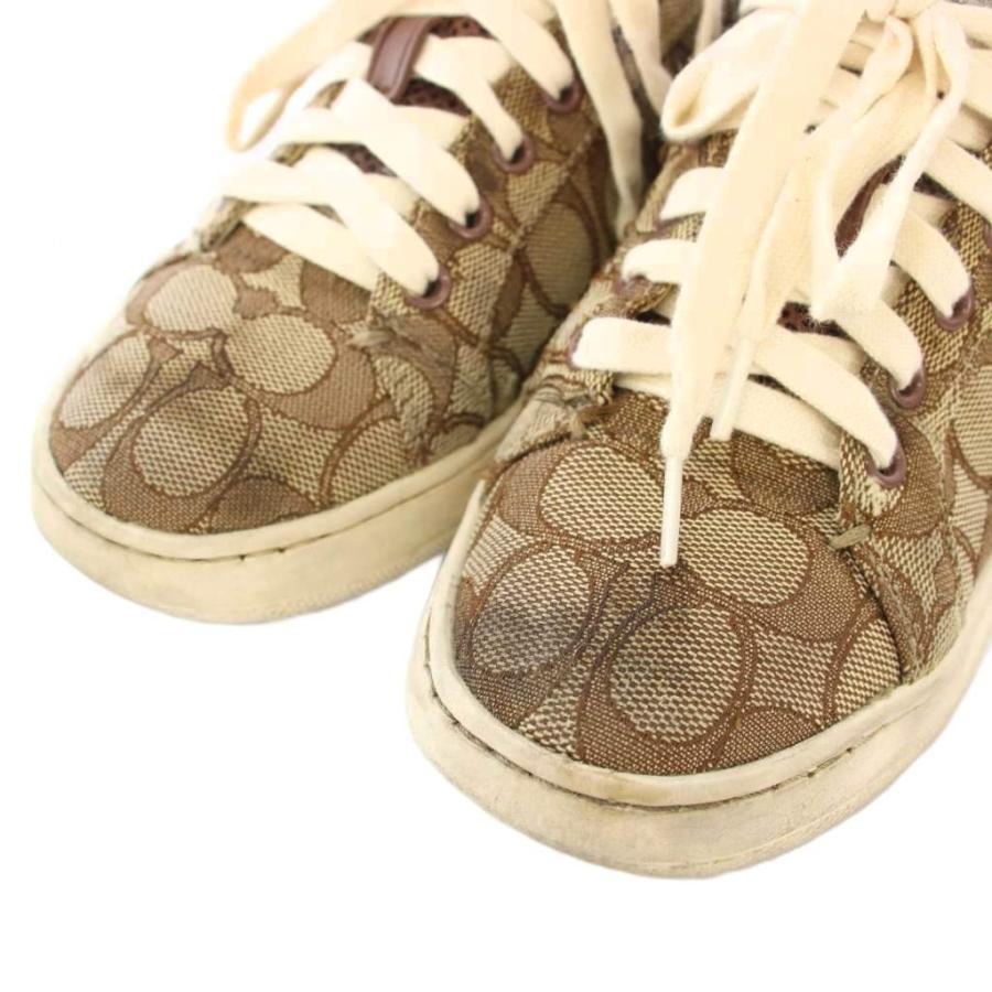COACH（コーチ） クリップ ロー トップ スニーカー シグネチャー 5B 茶