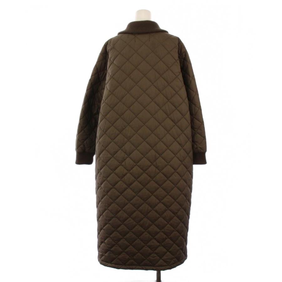 ミズイロインド mizuiro ind リブカラーキルティングロングコート 中綿