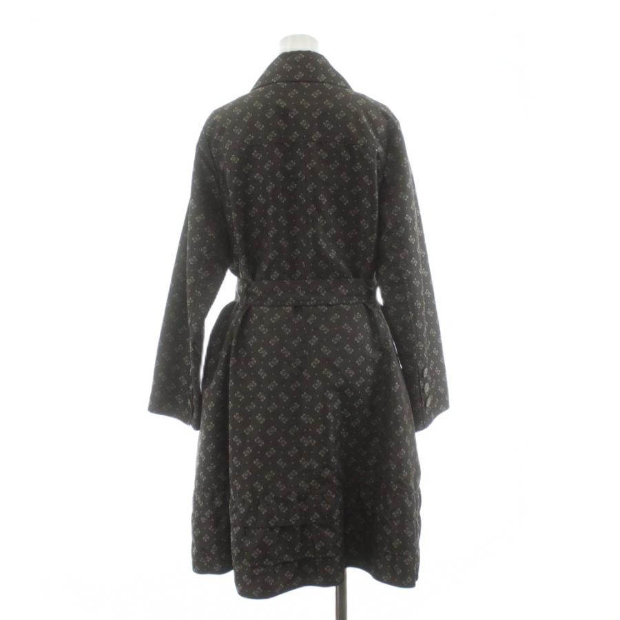 HANAE MORI　ハナエモリ　ダウンコート　ロング　黒　腰ベルト　レディース HANAE MORI ハナエモリ ダウンコート ベルト ロング L 40