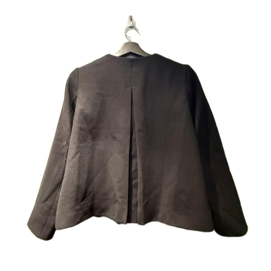 ZARA（ザラ） ノーカラージャケット ショート丈 XS 黒 ブラック □FY