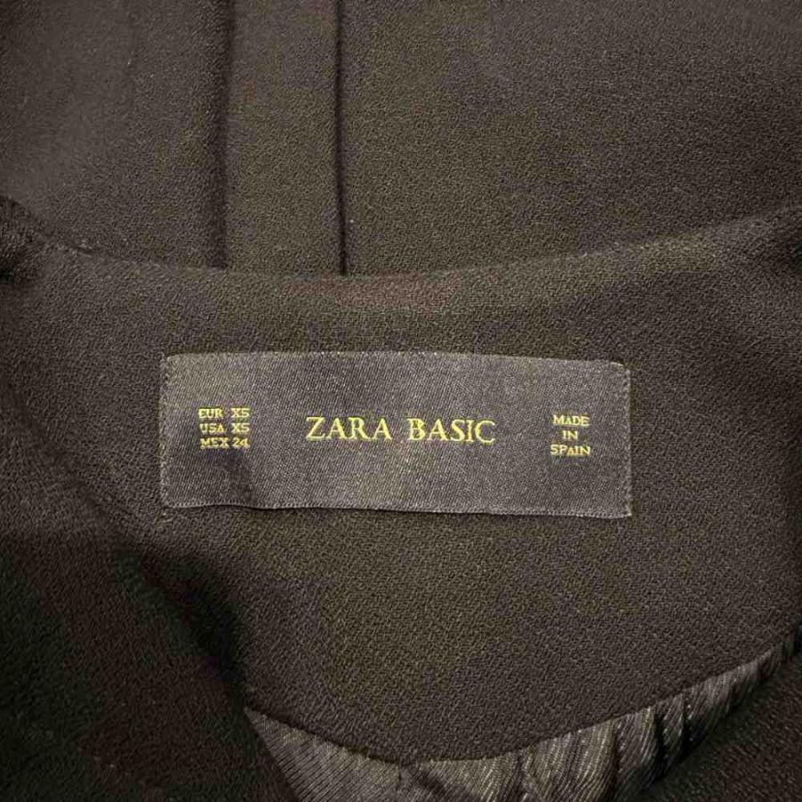 ZARA（ザラ） ノーカラージャケット ショート丈 XS 黒 ブラック □FY