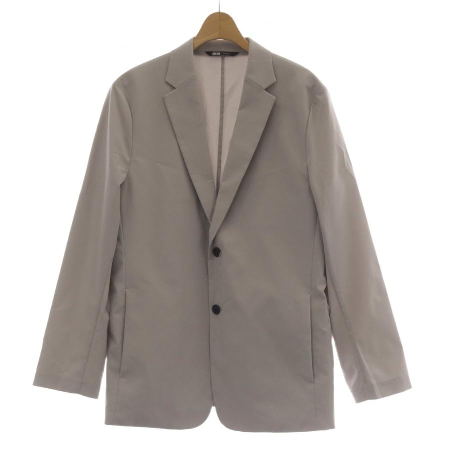 極美品 プラスＪ　ユニクロ　シングルスーツ グレー系　無地　Ｍ ユニクロ（UNIQLO） セットアップ シングルスーツ テーラード