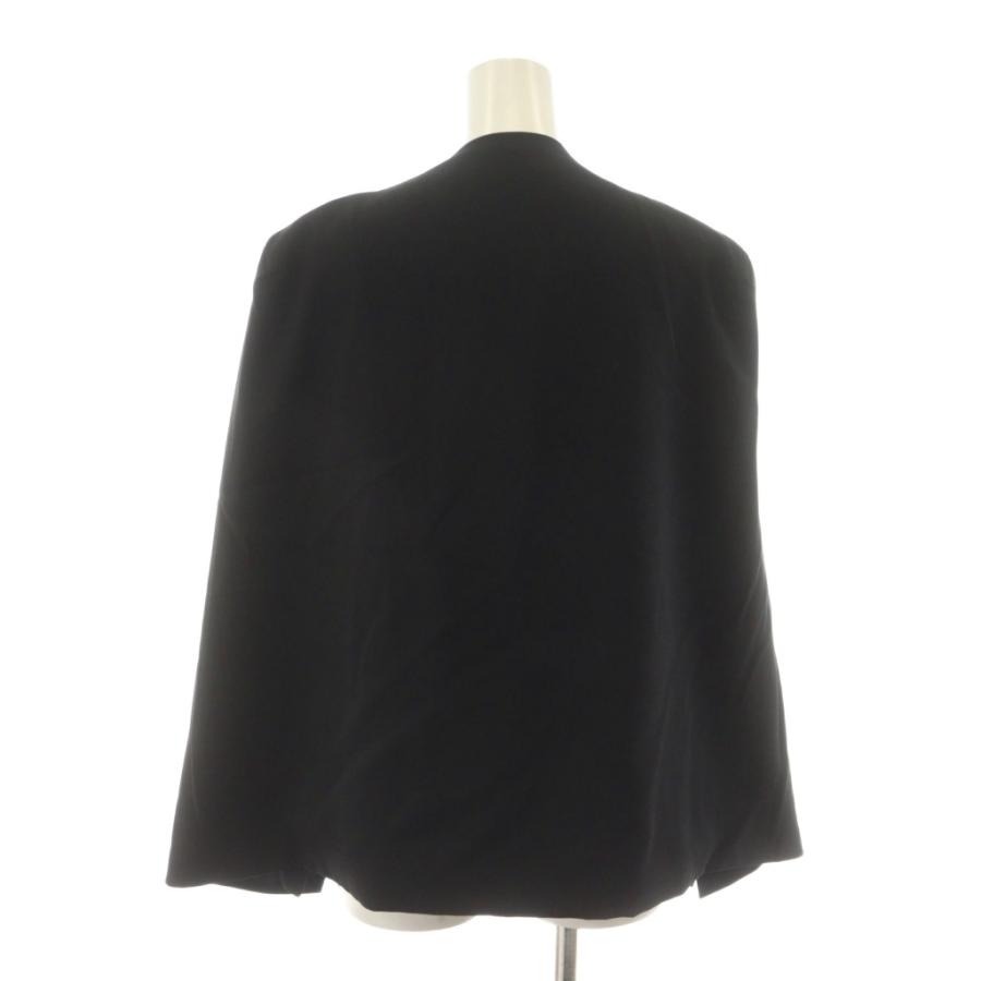 ZARA（ザラ） ケープジャケット L 黒 ブラック ノーカラー /RR
