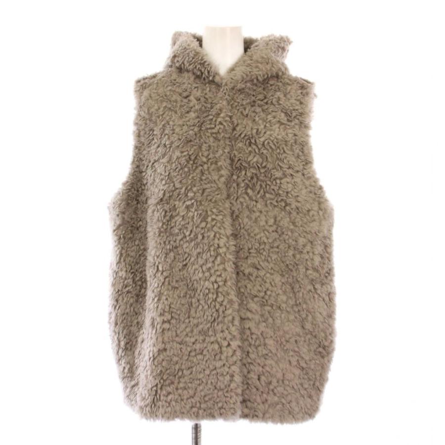 ヨリ yori プードルフードジレ ベスト フェイクファー ショート丈 ワン