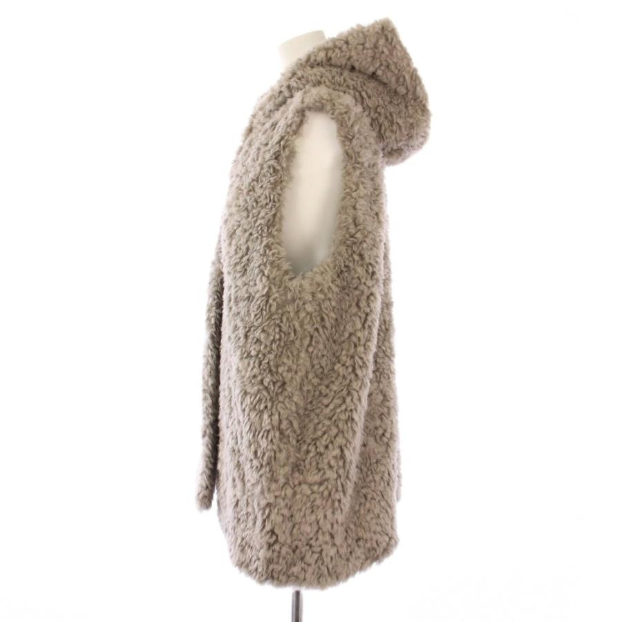 ヨリ yori プードルフードジレ ベスト フェイクファー ショート丈 ワン