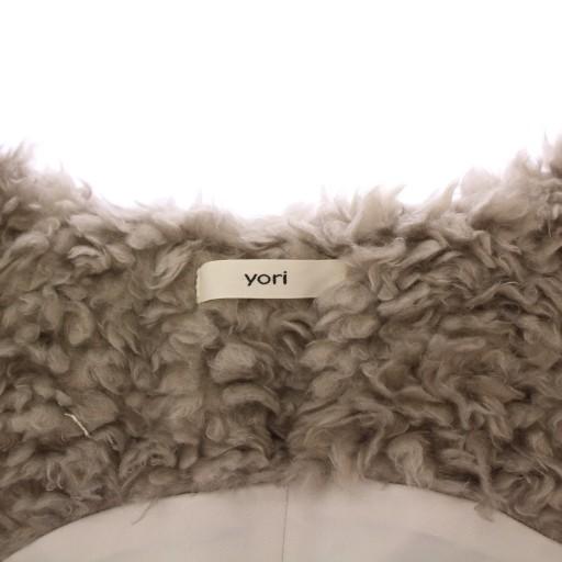 ヨリ yori プードルフードジレ ベスト フェイクファー ショート丈 ワン