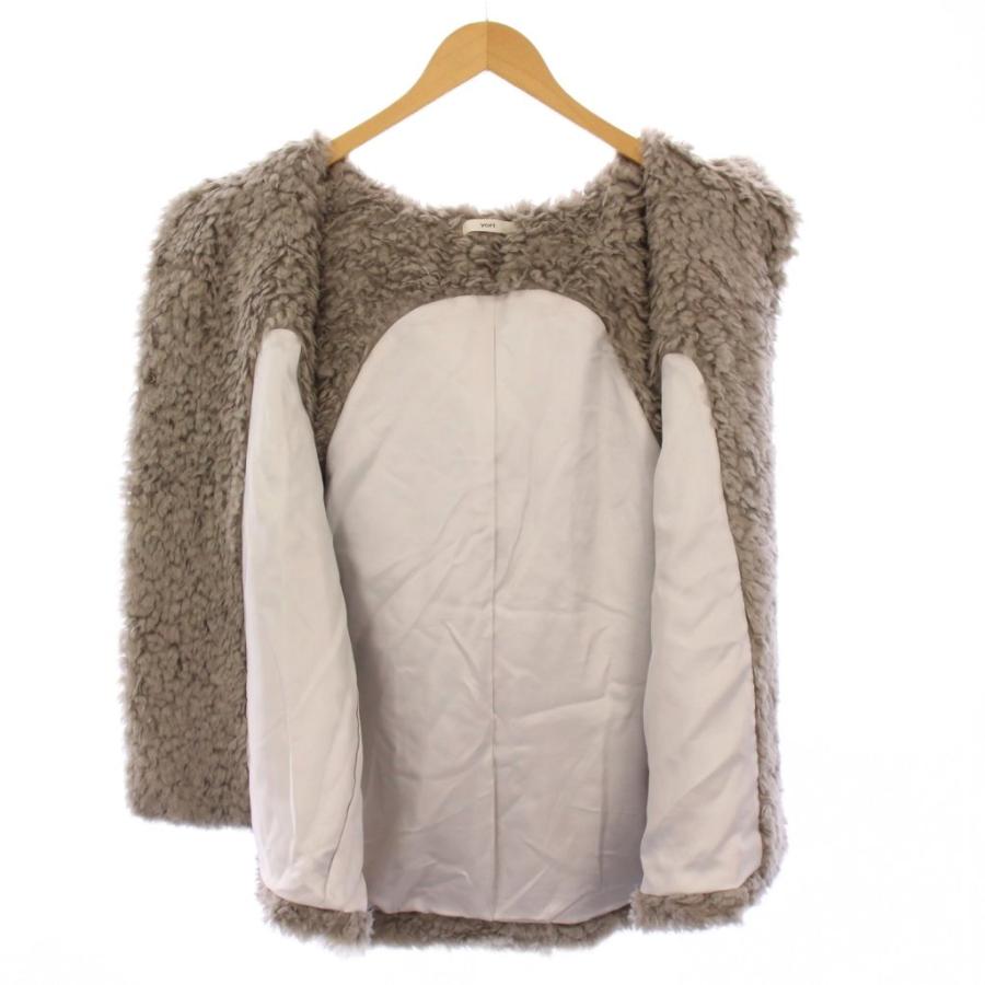 ヨリ yori プードルフードジレ ベスト フェイクファー ショート丈 ワン