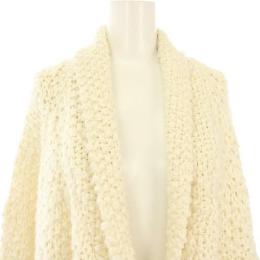 ケイシラハタ kei shirahata ポンチョ ウール F 白 ホワイト