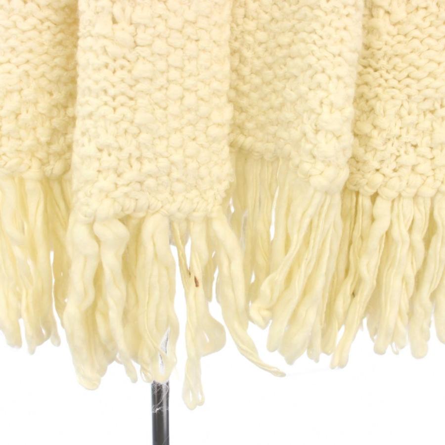 ケイシラハタ kei shirahata ポンチョ ウール F 白 ホワイト