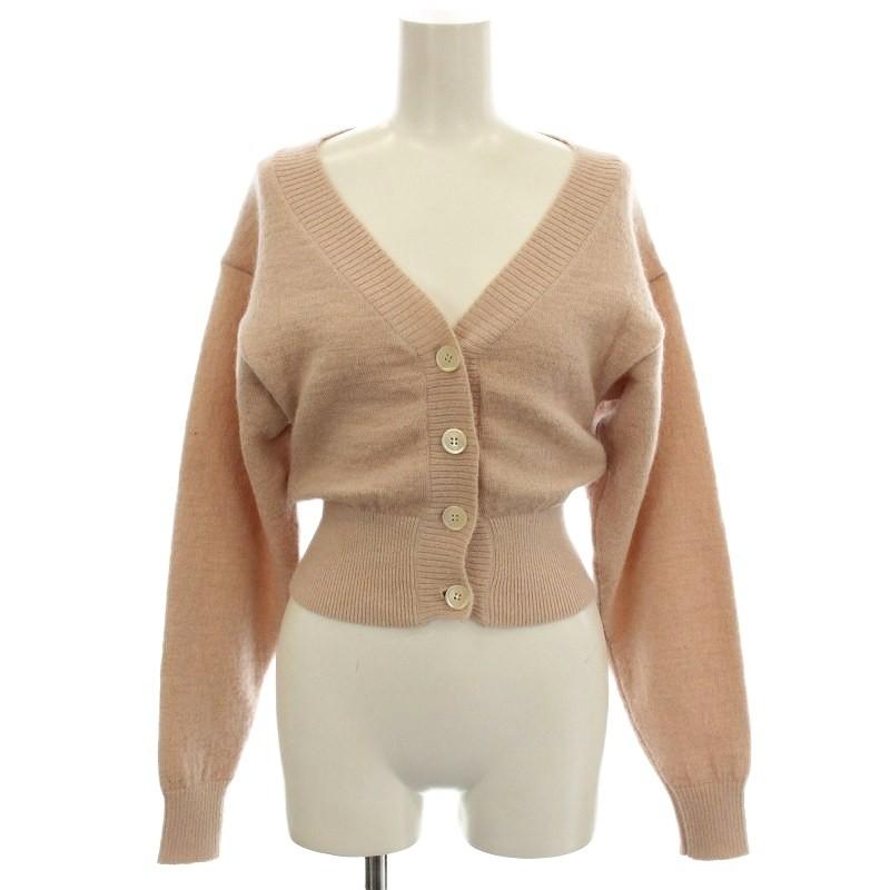 【中古】未使用品 ヌメロヴェントゥーノ N°21 21AW モヘヤ混 ニット カーディガン 38 ピンク A010-7072 未使用品 ヌメロヴェントゥーノ N°21 21AW モヘヤ混 ニット