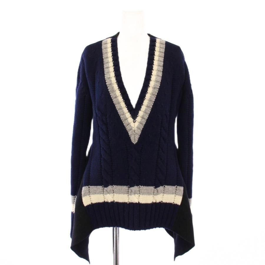 未使用品 サカイ sacai タグ付き 21AW V BACK LS PULLOVER ニット