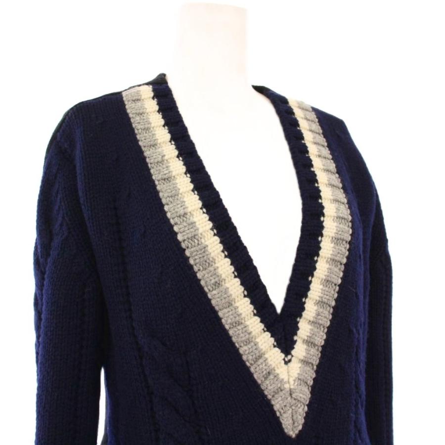 未使用品 サカイ sacai タグ付き 21AW V BACK LS PULLOVER ニット