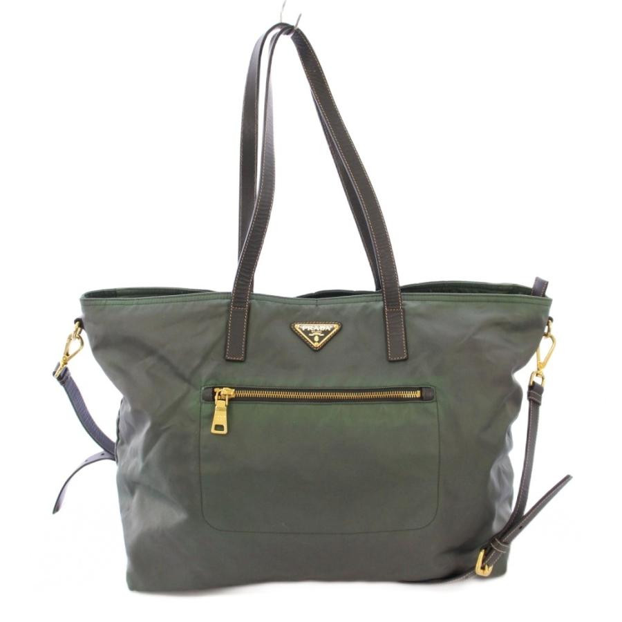 PRADA オリーブグリーン ナイロン ハンドバッグ PRADA プラダ ナイロン ハンドバッグ グリーン レディース ブランド