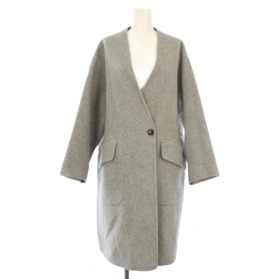 イエナ IENA 23AW モッサーダブルフェイス Vネックコート ノーカラー 