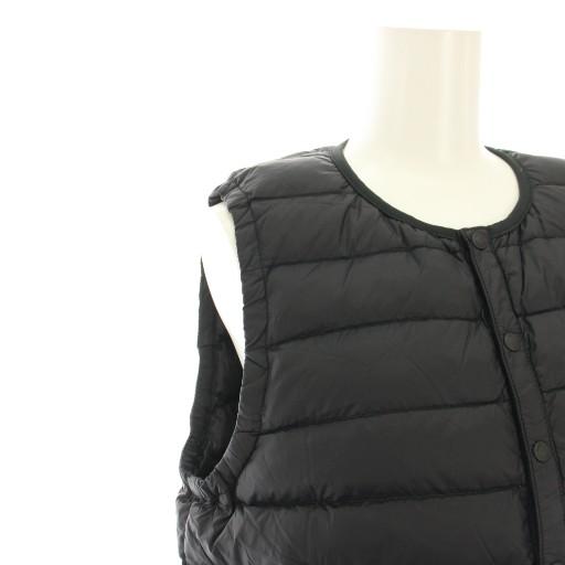 ダントン DANTON インナーダウンベスト アウター 前開き ロゴパッチ 36