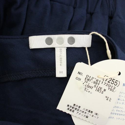 未使用品 スリードッツ three dots ワンピース 半袖 Vネック ロング M 