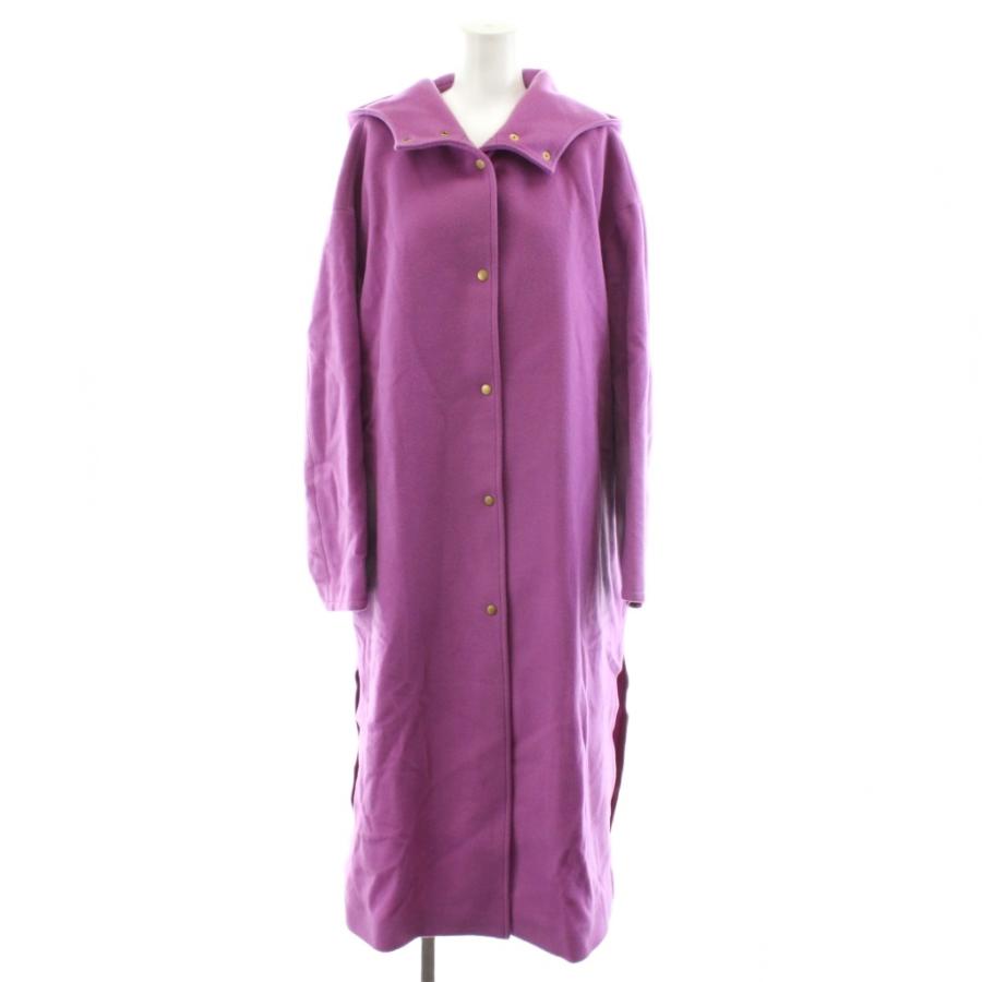 【中古】ヨリ yori フーデッドコート ロング丈 ウール アウター 38 ピンク YR1825-083AT /AN9 レディース ヨリ yori フーデッドコート ロング丈 ウール アウター 38 ピンク