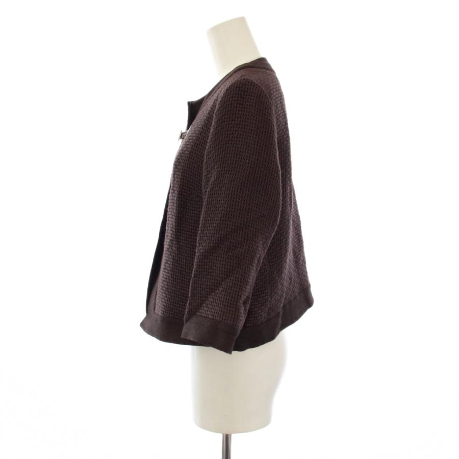 Max Mara（マックスマーラ） ノーカラージャケット 七分袖 リネン 38 